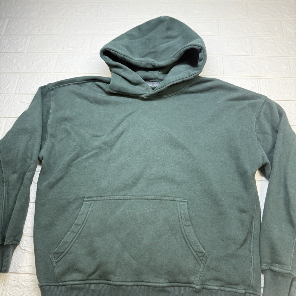 Abercrombie & Fitch Soft AF Essentials Faded Pullover Hoodie Sweatshirt XS Green